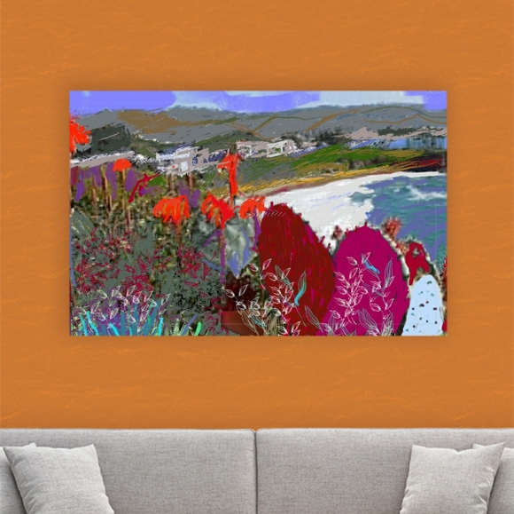 Original Watercolor Print of Laguna Beach - Picture 3 of 3